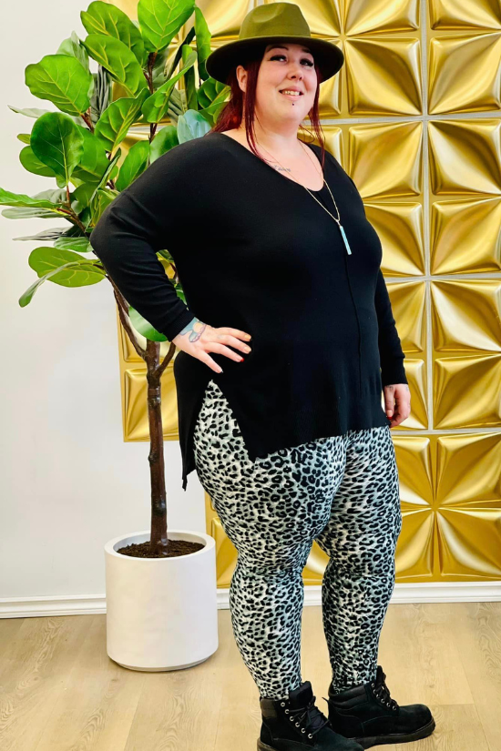 Plus size leopard print leggings online