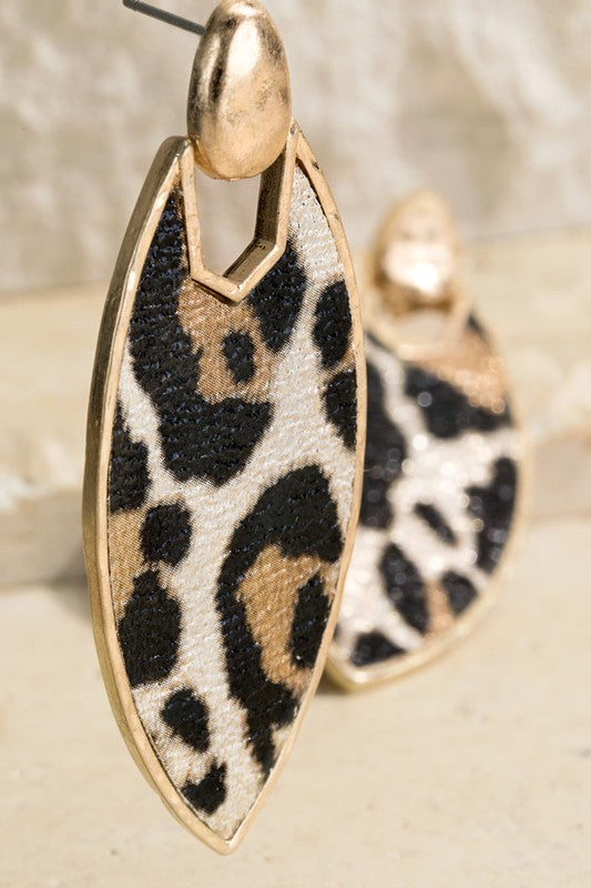 Gold Leopard Earrings