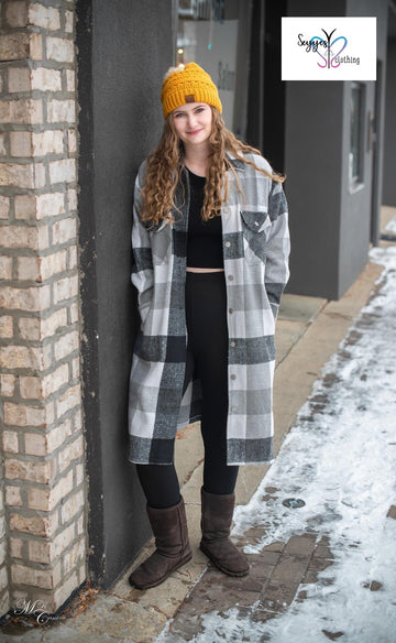 Lorna's Long Plaid Jacket