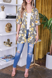 Yolanda's Yellow Short Sleeves Kimonos