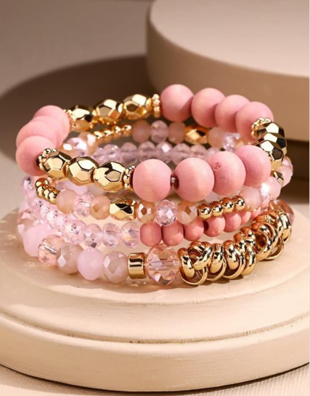 4 Layer Stackable Bead Bracelets