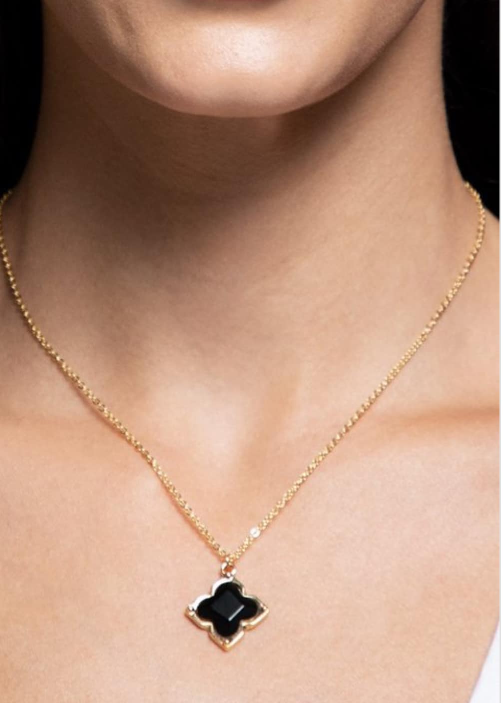 Semi Precious Clover Necklace