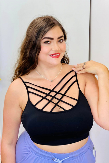 CRISS CROSS BRALETTES WITH REMOVABLE PADDING