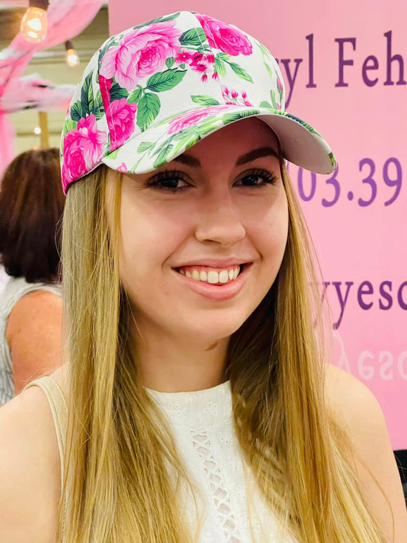 Floral Mesh Baseball Cap