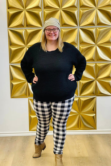 Black and White Plaid Leggings