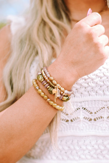 Boho Crystal Bracelets 4pcs