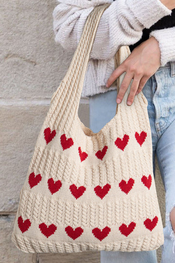 Heart Knitted Bag
