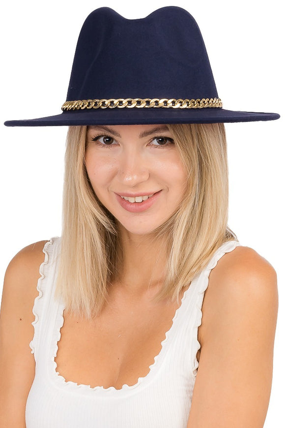 Hanna's Wide Brim Gold Chain