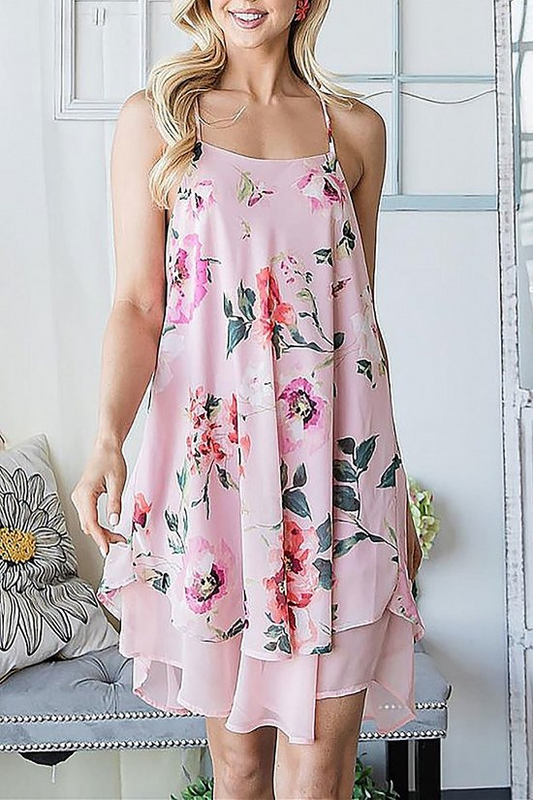seyyes-clothing-store-shop-downtown-lethbridge-plus size clothing in canada-alberta-giftshop-best-customerservice-women's clothing-ladies clothes-plus size-kurvy size-online boutique-floral-spaghettistrapdress-pink