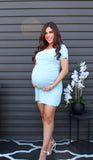 Scalloped Maternity Dress