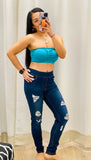 HIGH WAIST JEAN JEGGINGS - LIGHT