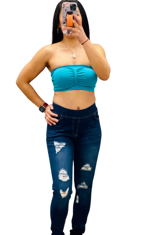 HIGH WAIST JEAN JEGGINGS - LIGHT