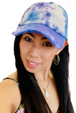 TIE DYE CRISS CROSS PONYTAIL HAT