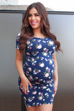 Premium Crew Neck Maternity Dress