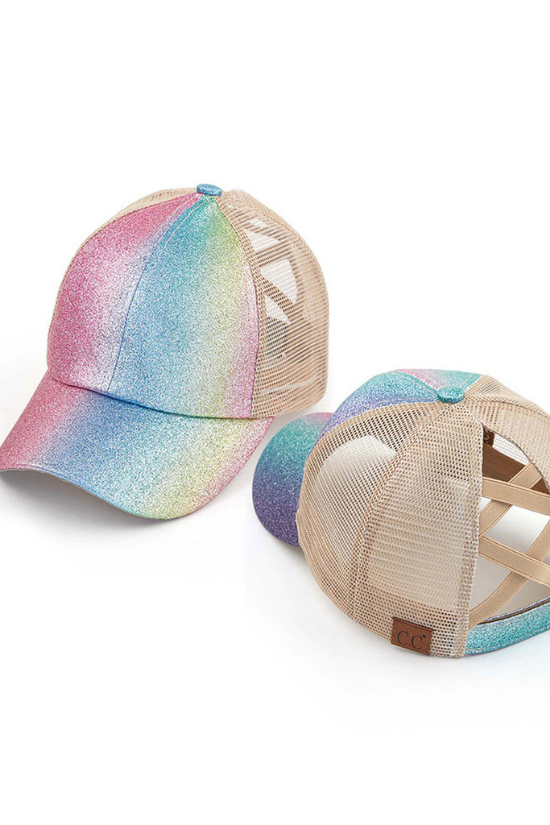 Ombre Sparkle Glitter Cap