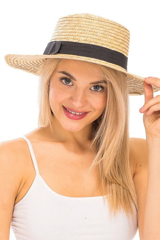 STRAW KALI BOATER HAT