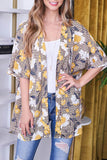 Yolanda's Yellow Short Sleeves Kimonos