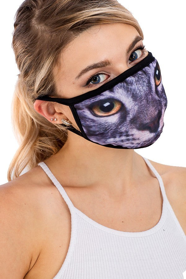 tiger photo mask design cotton mask boutique girly and cute for casual wear and safety