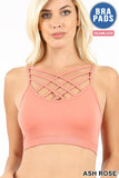 CRISS CROSS BRALETTES WITH REMOVABLE PADDING