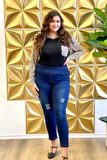 Slight Distress High Waist Jean Jeggings