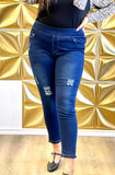 Slight Distress High Waist Jean Jeggings