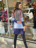 Multi Pattern Houndstooth Long Cardigan