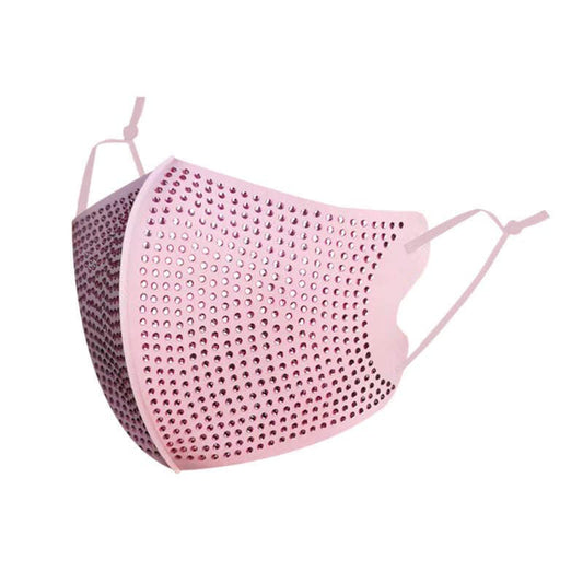 RHINESTONE BREATHABLE MASK IN PINK