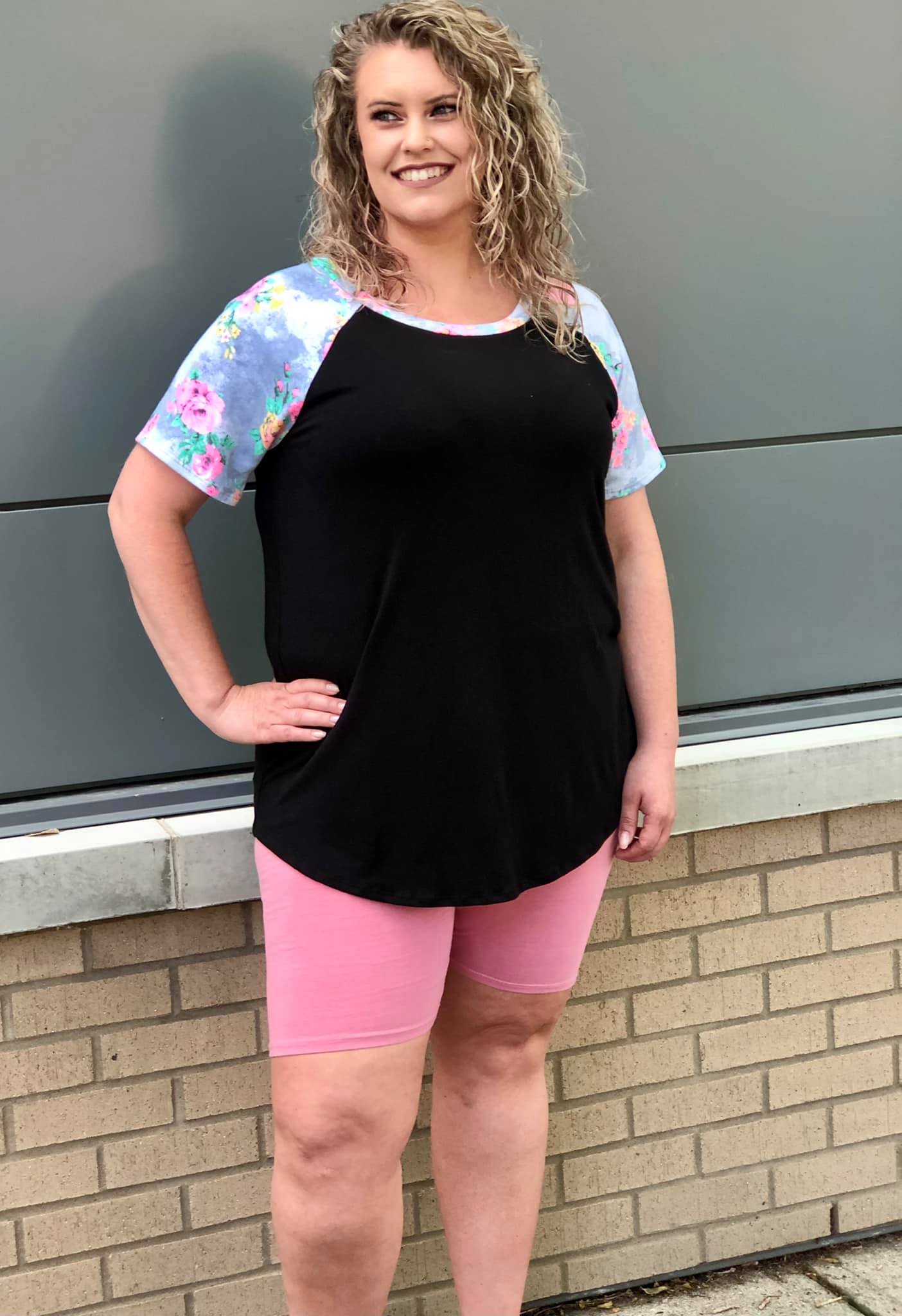 Plus size biker shorts in store sale