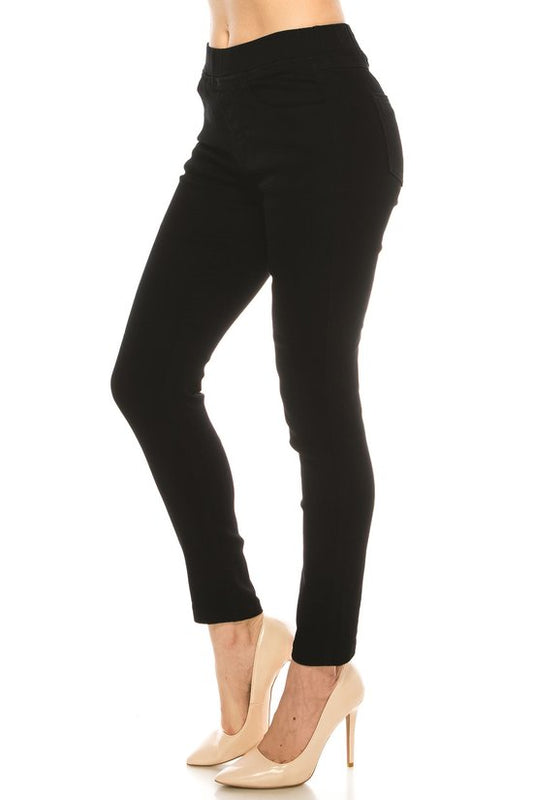 Black Pull On Jean Jeggings