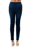 Slightly Scratch Dark Denim Pull On Jeans