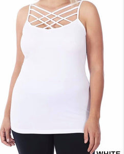 CURVY CRISS CROSS TANK